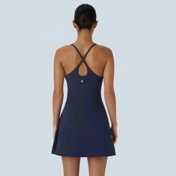 NWT HALARA Softlyzero"™ Plush Backless Active Dress-Easy Peezy Edition Blue,Sz L - Picture 2 of 9